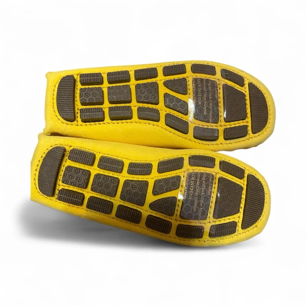 Janie and Jack Bright Yellow Kids Slippers